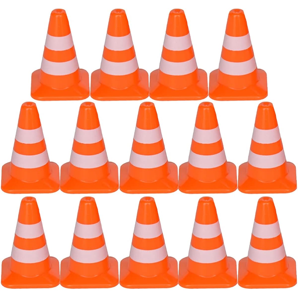 STOBOK Miniature Traffic Cone Toys, 14PCS Simulation Traffic Signs Road Blocks Model Toys for Kids Pretend Play Sand Table Engineering Construction Educational Toys