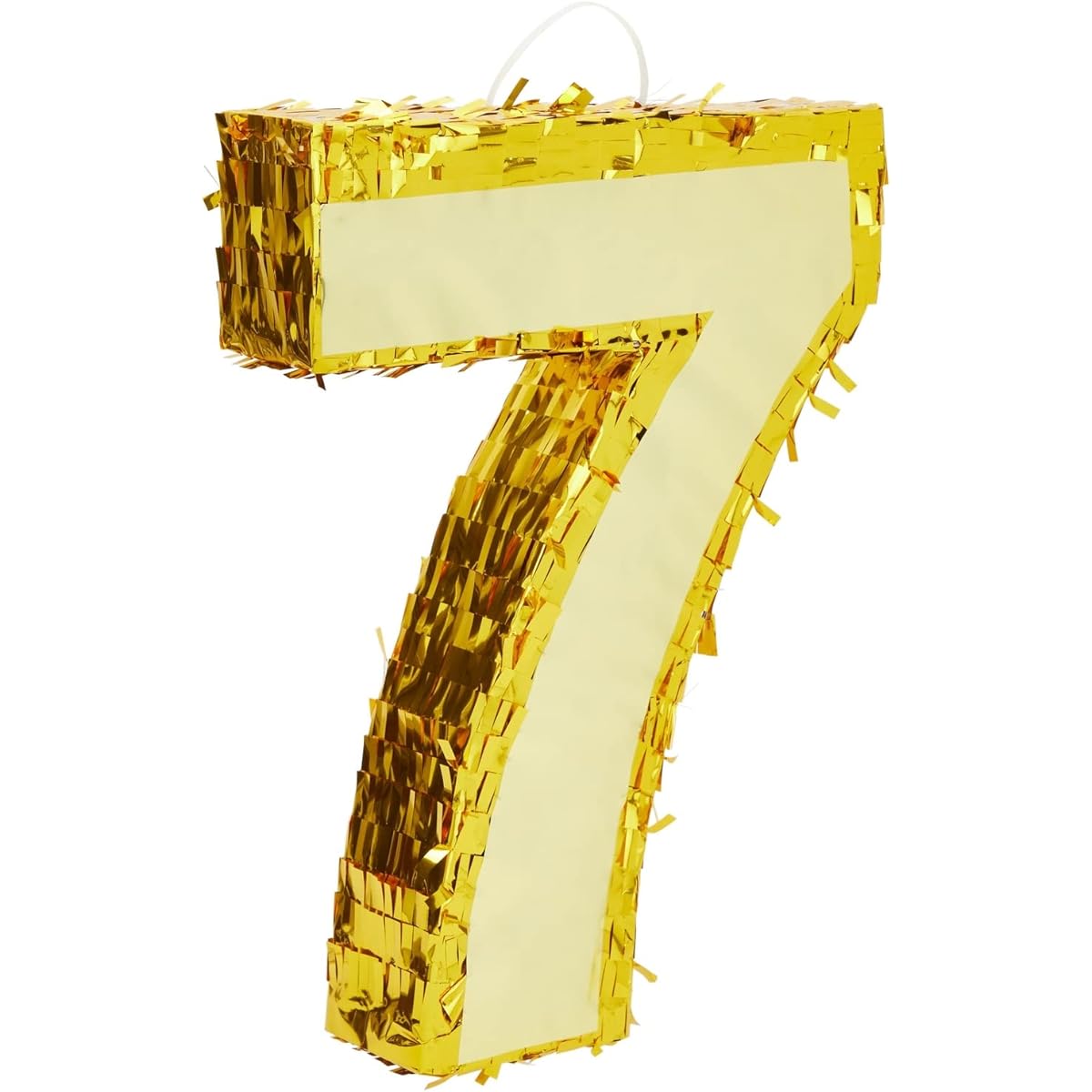 Blue Panda Little Number 7 Gold Foil Pinata 7th Birthday Party Supplies 16 x 11 x 3 Inches