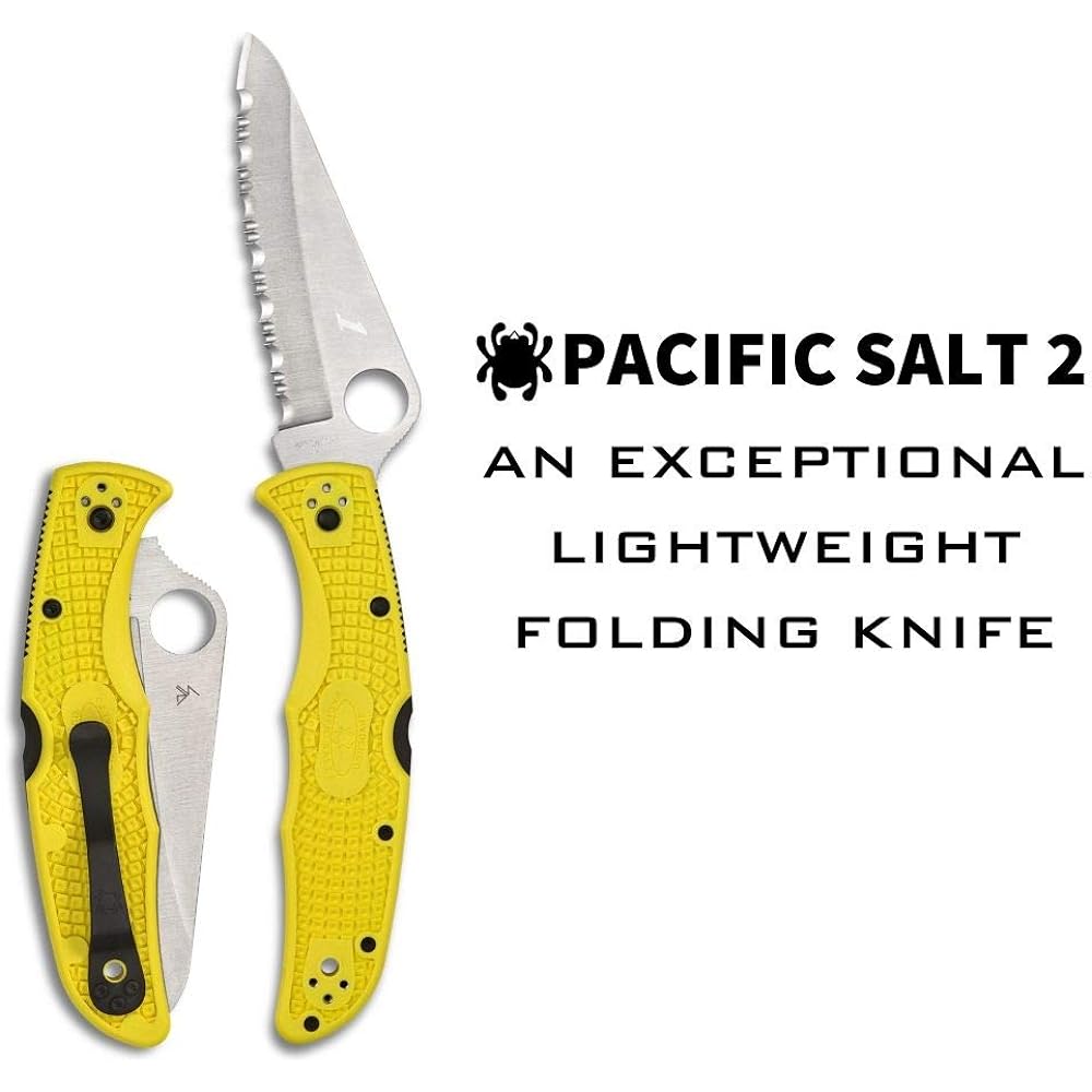 Spyderco Pacific Salt 2 Yellow Wave Blade C91SYL2