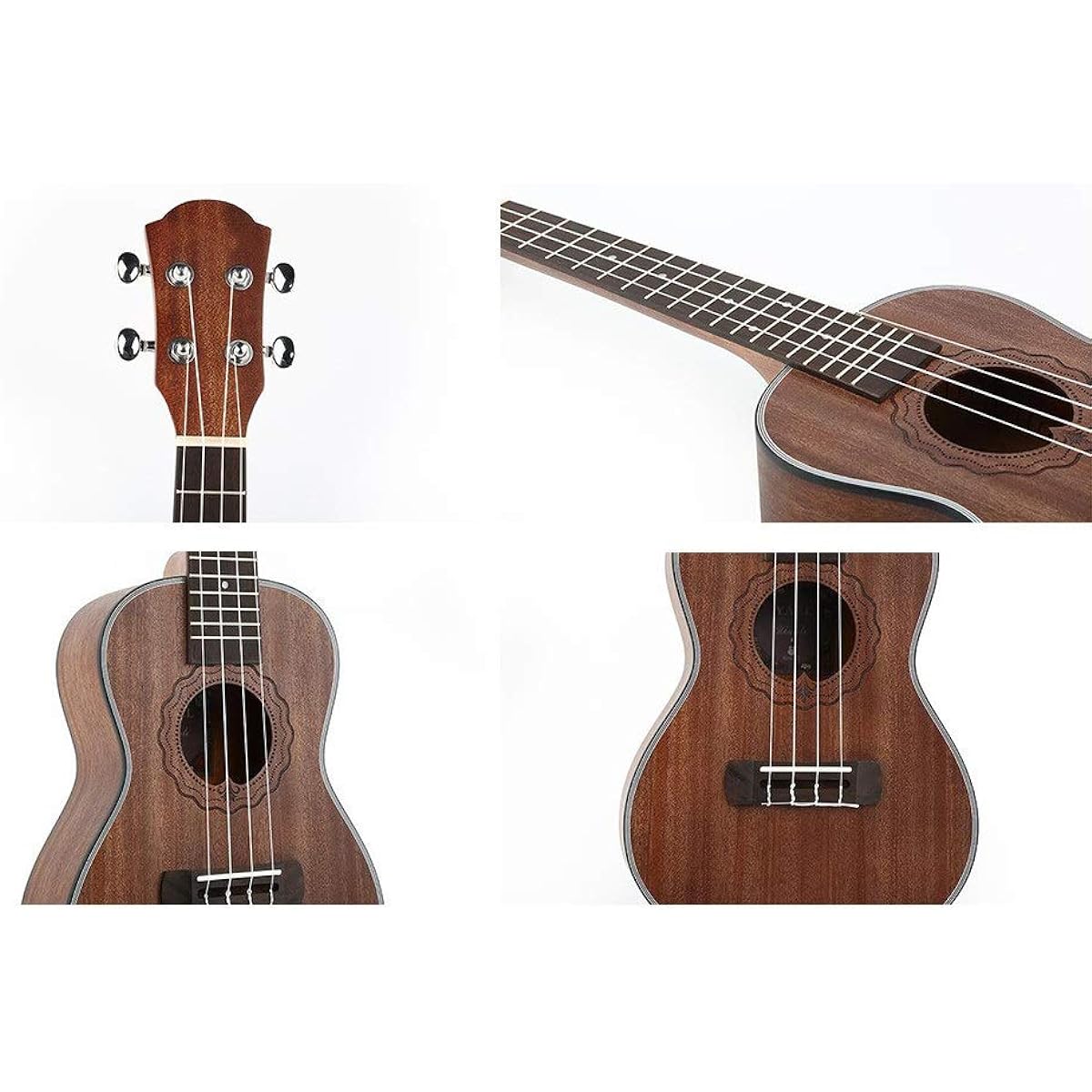 Ukulele Matte Finish Mahogany 23 Inch Traditional Concert Ukulele Uke Hawaii Kids Small Guitar with Gig Bag for Kids Students Beginners with Ukulele Bag (Color: Wood, Size: 23 inches)