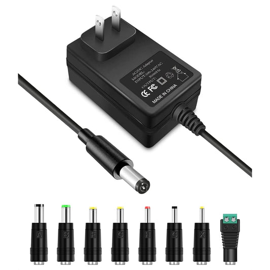 5V 1A Power Adapter AC Power Cord 5 Volt 1 Amp Regulated Switching Charger with 8 Replaceable DC Plugs for 1000mA 900mA 850mA 800mA 700mA 600mA 500mA 400mA 350mA 300mA 200mA Equipment