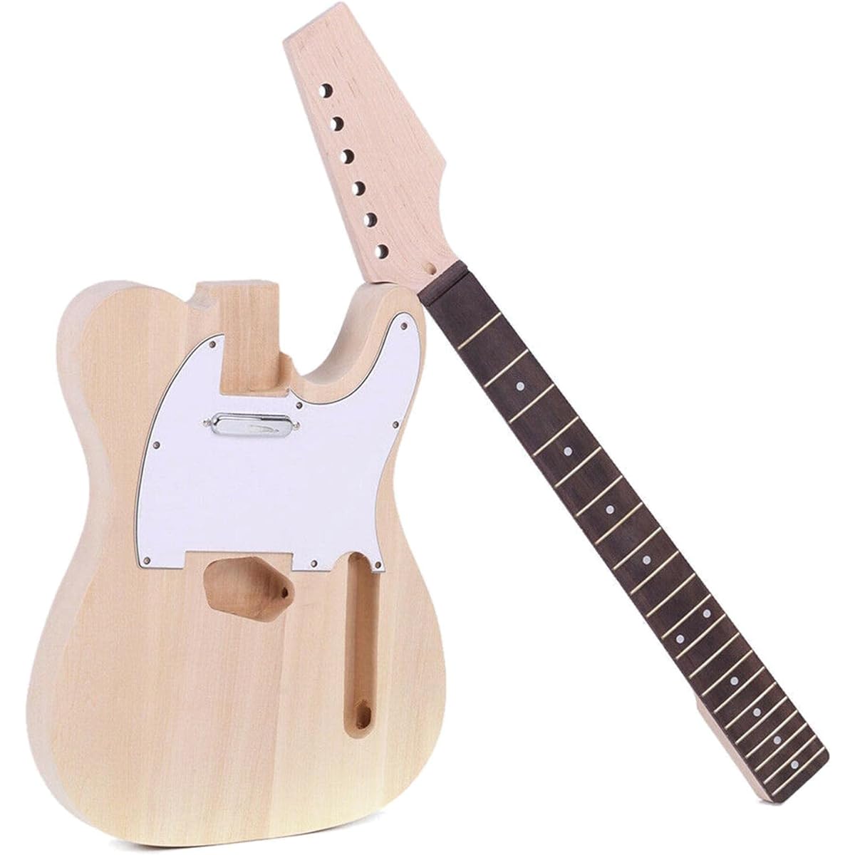 PEWETE Unfinished DIY Electric Guitar Fretboard Guitar Neck Guitar Parts Stringed Instrument Parts