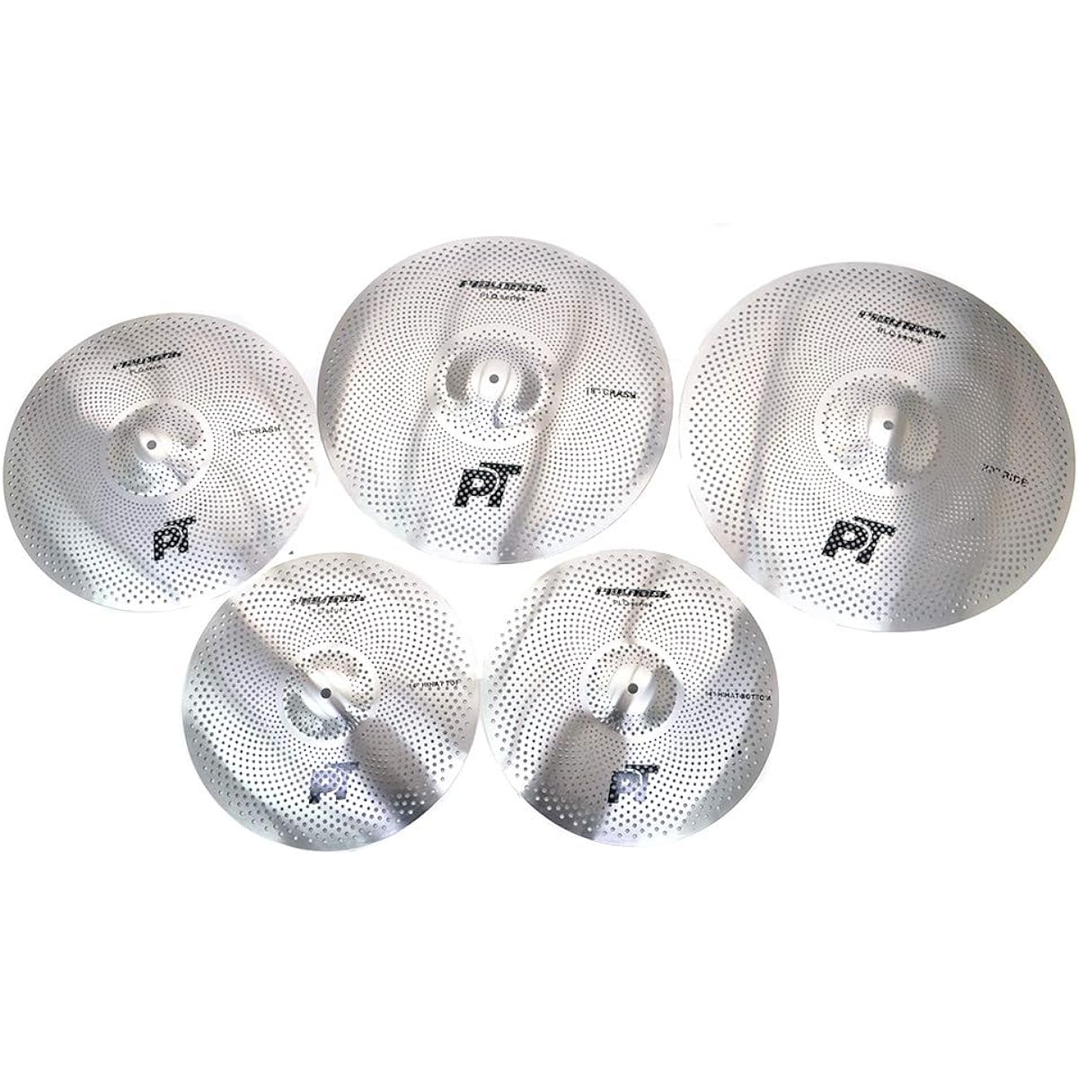 PLAYTECH Reduce Volume Cymbal Set PLQ Reduce Volume Cymbal Silver Cymbal Set