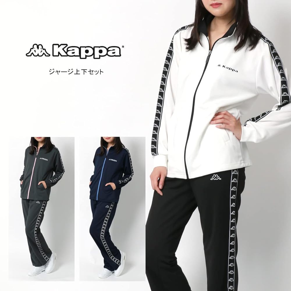 [Kappa] Women's Jersey Top and Bottom Set, Training Wear, Running Wear, Sportswear, Setup Room Wear
