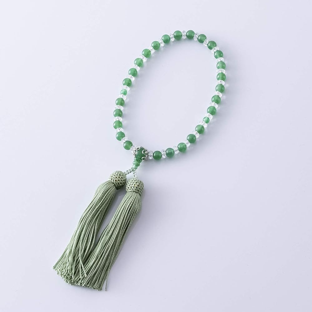 HASEGAWA Prayer Beads Tamano Aven Crystal Kiriko Ginkaza Moegi E