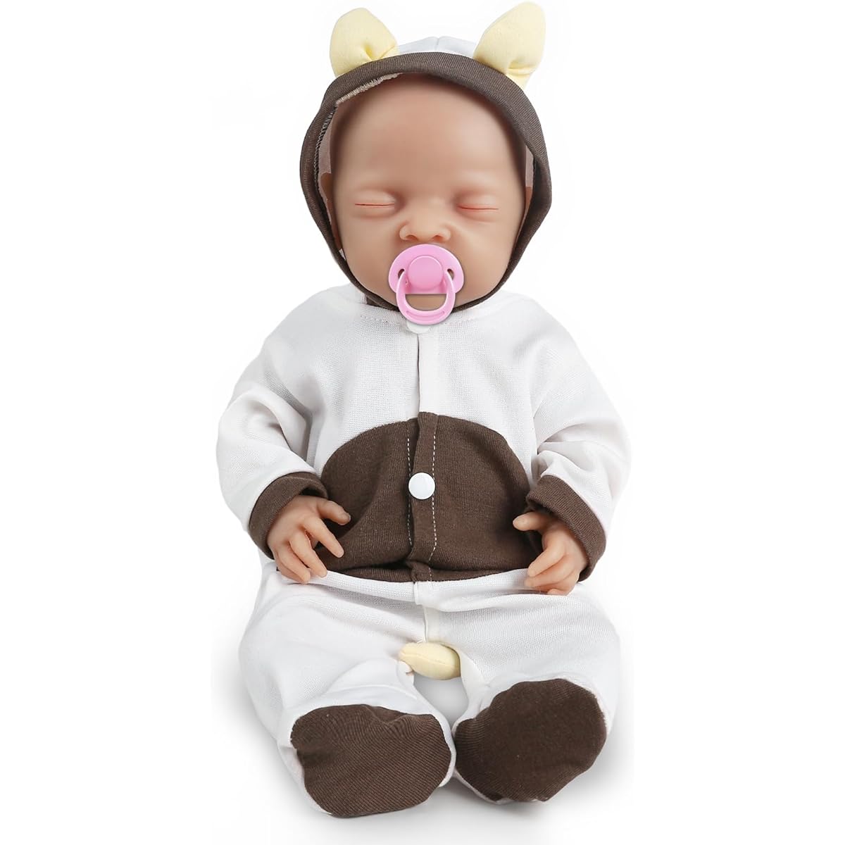 Vollence 18" Full Silicone Reborn Baby Doll, Not a Vinyl Doll, Anatomically Correct Lifelike Newborn Silicone Baby Doll, Stress Relief, Stress Relief Gift for Kids & Toddlers - Girls