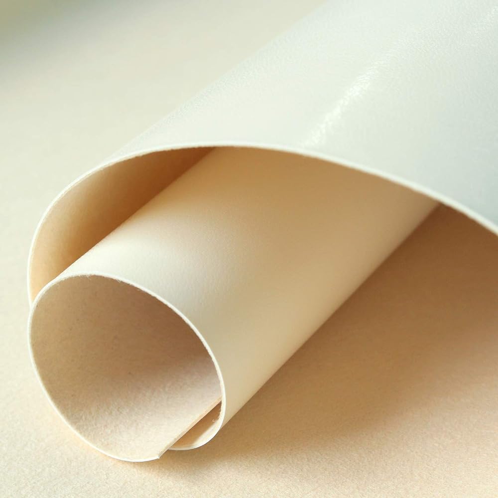 NBK Soft Leather Synthetic Leather Width 120cm x 1.5m Sale Cut White SL120-300-50CM