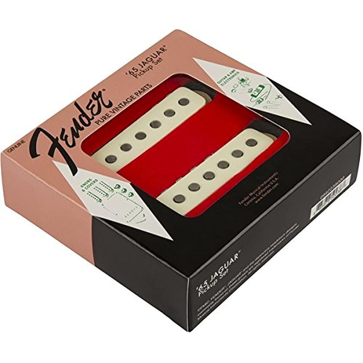Fender Pickup Pure Vintage '65 Jaguar® Pickup Set, Vintage White, (2)