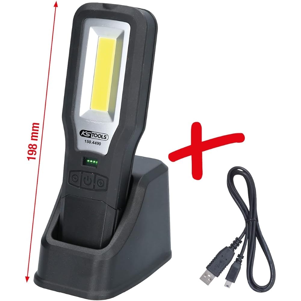 KS Tools Mobile Workshop Hand Lamp Foldable 550 Lumens 150.4490