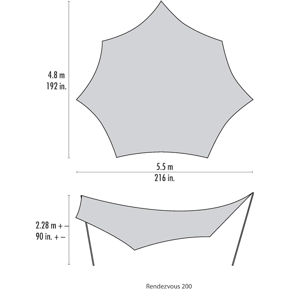 MSR Outdoor Camping Tarp Rendezvous Sun Shield 120 Wing/200 Wing [Genuine Japanese Product]