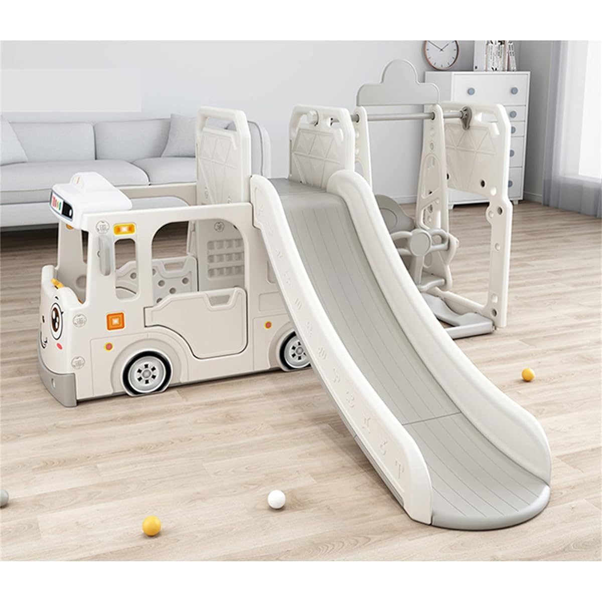 nt, Indoor Playground Equipment, Outdoor, Indoor, Home Use, Large Playground Equipment, Load Capacity 50kg, Long Slide, Kids, Toddlers, Birthday, Christmas Present, Christmas Gift, Christmas, Celebration, Toy, Japanese Instruction Manual Included (White)