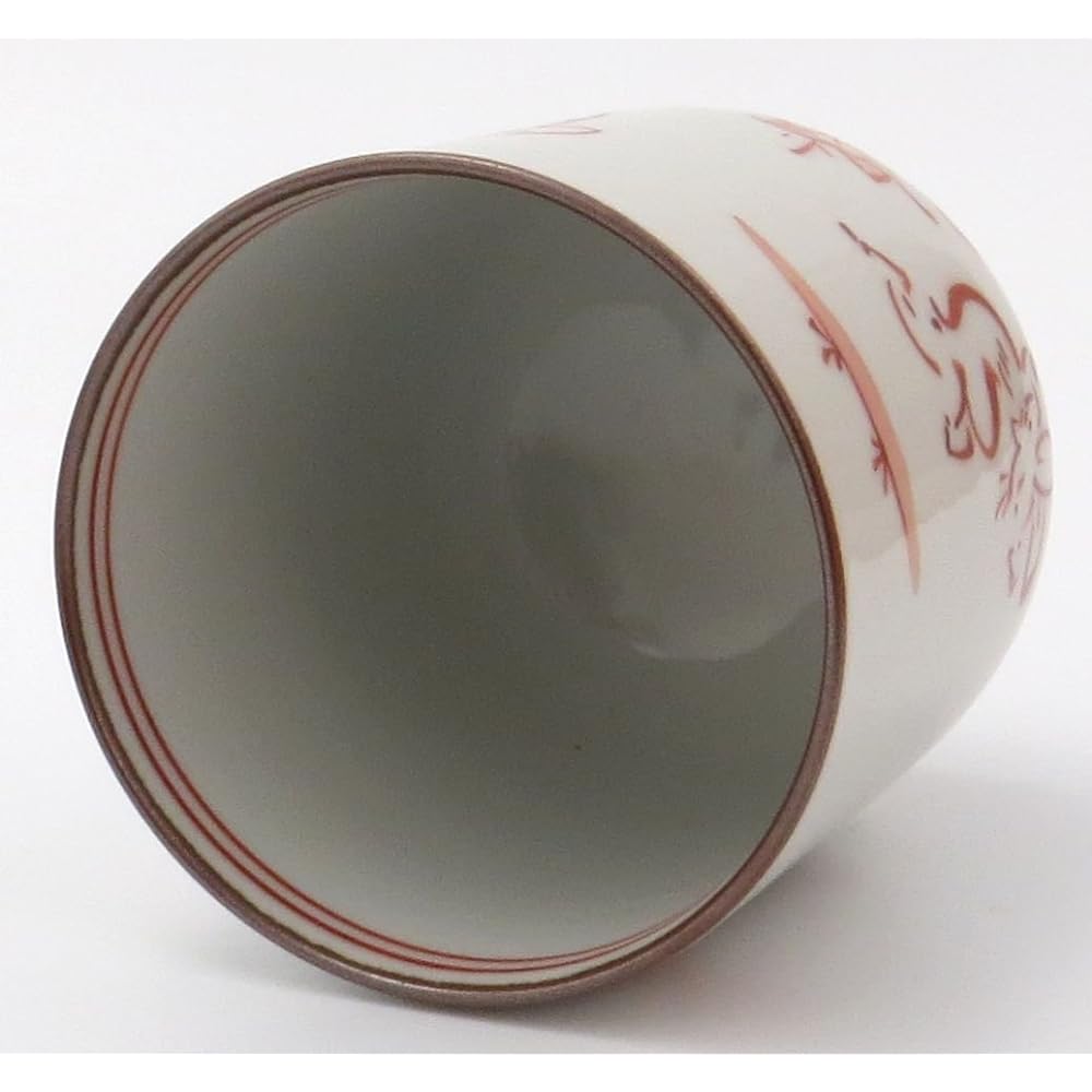 Kyoto ware, Kiyomizu ware, Iwakagama teacup, small, Takayamaji (red), A7-1 small