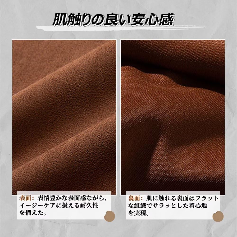 [VICALLED] Men's Parka, Long Sleeve, Loose, Autumn Clothing, Faux Suede, Casual, Large Size, Pullover, Soft, Plain, Stylish