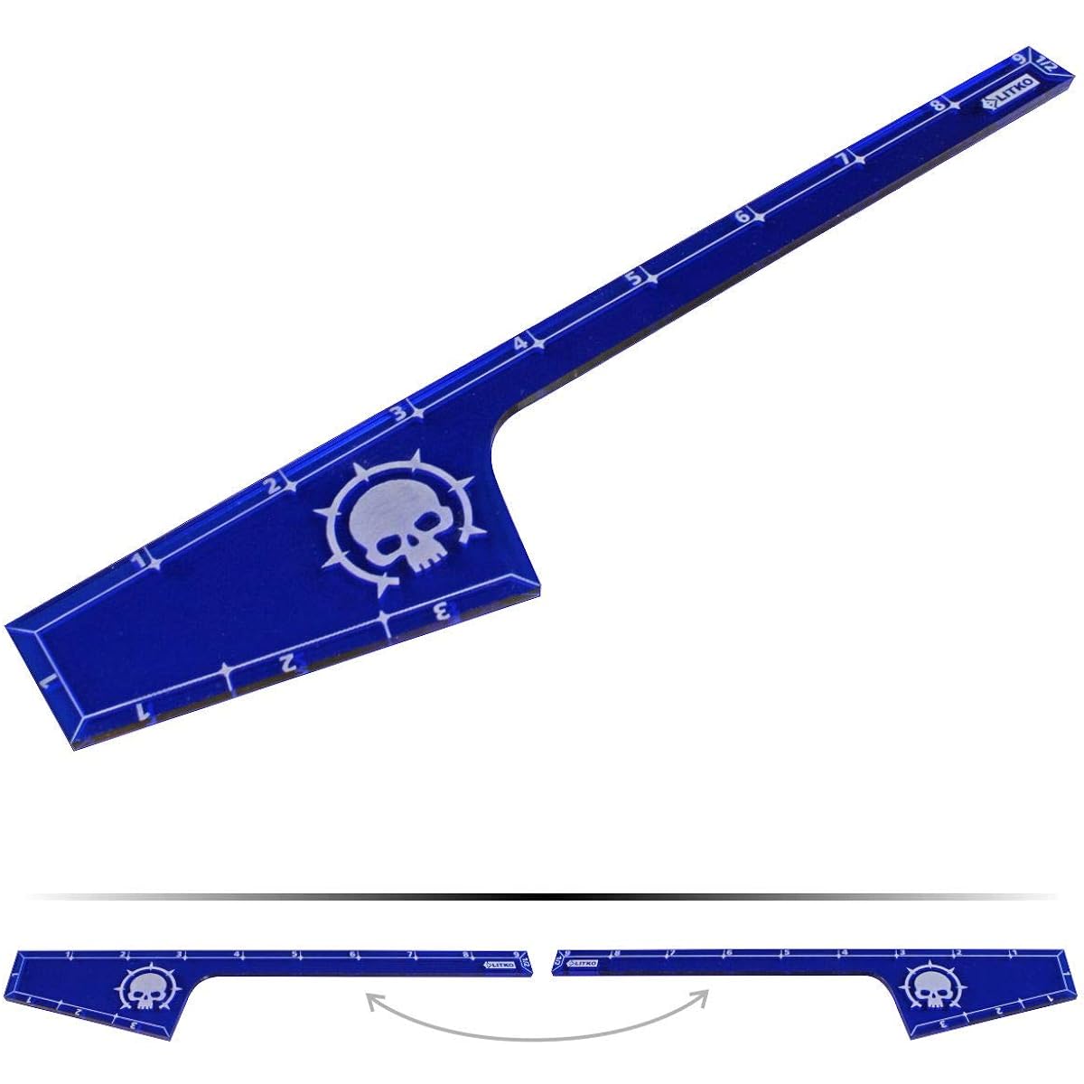 LITKO 9-inch Movement & Combat Gauge Compatible with AoS 2nd Edition, Translucent Blue