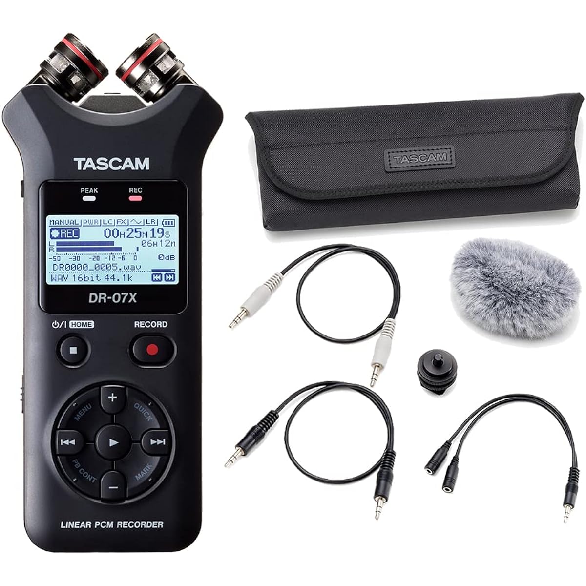 TASCAM DR-07X + Camera Accessory Pack AK-DR11CMKII Set Latest Accessory Package Set Tascam
