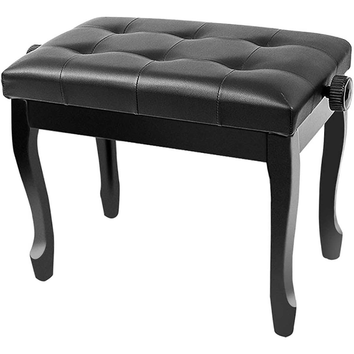 Piano Chair Single Person Piano Bench Comfortable Padded Piano Stool with Deluxe Soft Leather Cushion, Enjoy 10CM Seat Height Adjustment