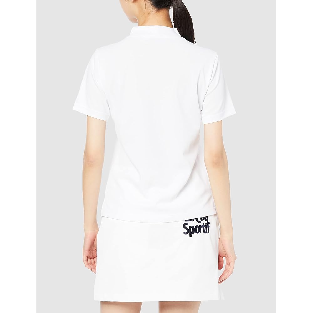 [Le Coq Sportif] 2023 Spring/Summer Model Short Sleeve Shirt Mock Neck Sweat Absorbent Quick Drying Stretch UPF15 Limited Distribution Special Order Toriko Golf Standard QGWVJA41NT Women's