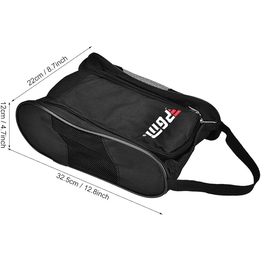 Shoe Case, Shoe Holder, Shoe Bag, 2 Pairs, Breathable, Golf, Basketball, Travel, Outdoor, Kappa, Climbing, Travel, Business Trip (Black)