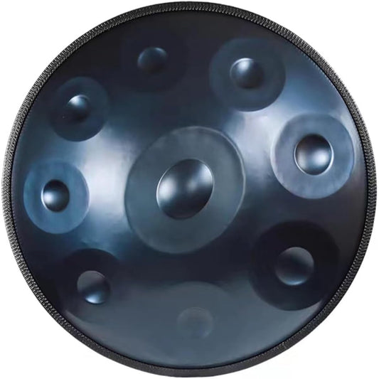 9 Notes 22 Inch/58cm D Minor Handpan Drum 432Hz/440Hz Steel Drum with Soft Handpan Bag, 2 Handpan Mallets, Handpan Stand, Dust-Free Cloth, Handpan Drum Instrument (Color: Blue, Size: 432Hz)