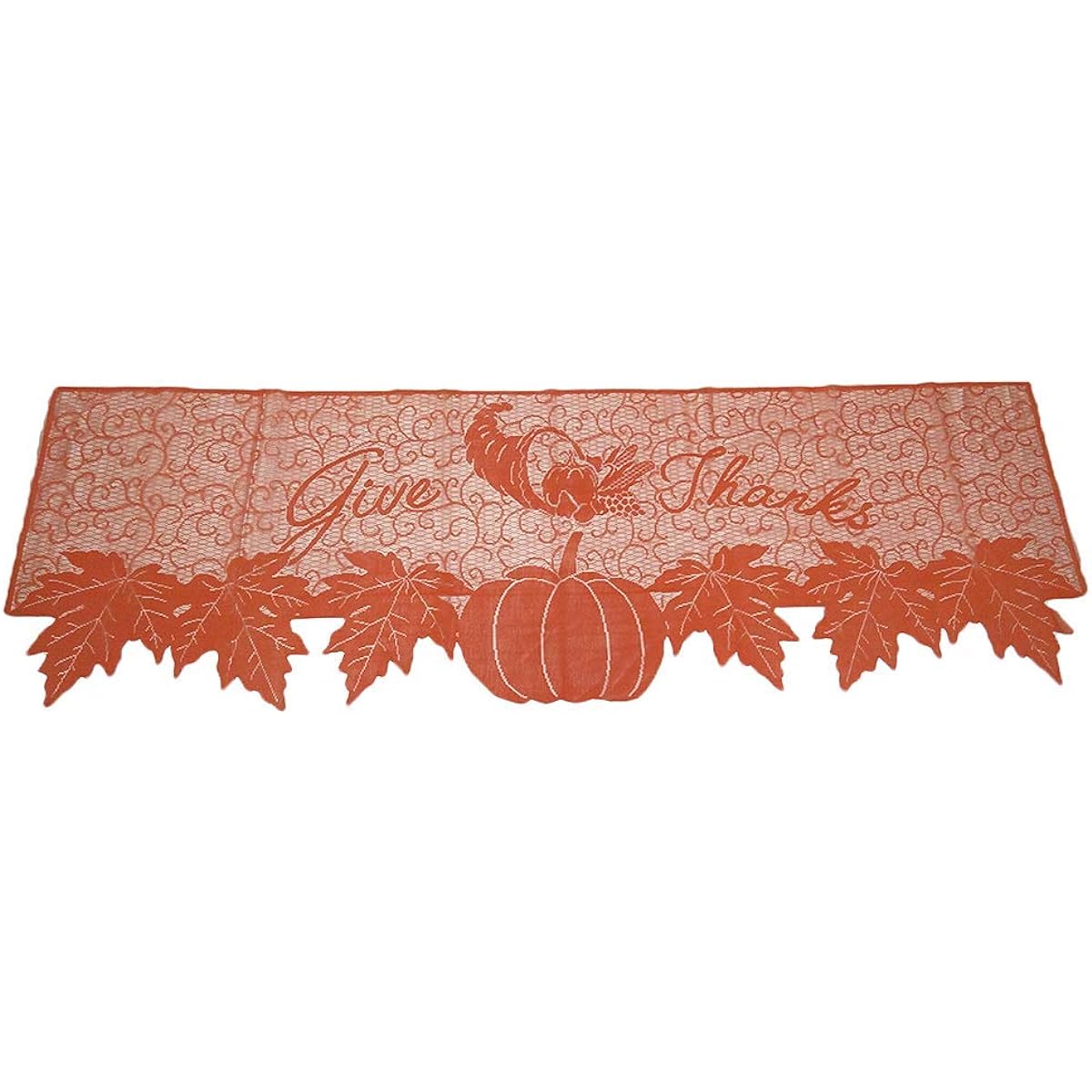 FRECI Thanksgiving Mantel Fireplace Scarf Pumpkin Maple Leaf Fall Garland Banner for Thanksgiving Decorations - B