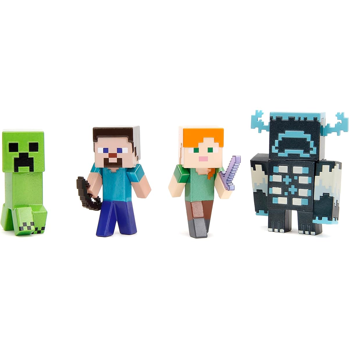 Minecraft 2.5" 4 Pack Collectible Diecast Figures Toys for Kids and Adults