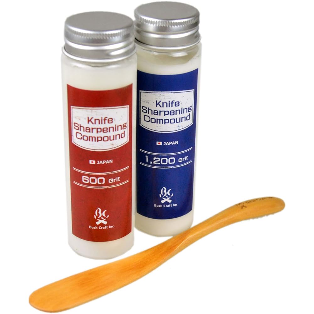 Bush Craft Knife sharpening compound set with spatula 03-05-bush-0004