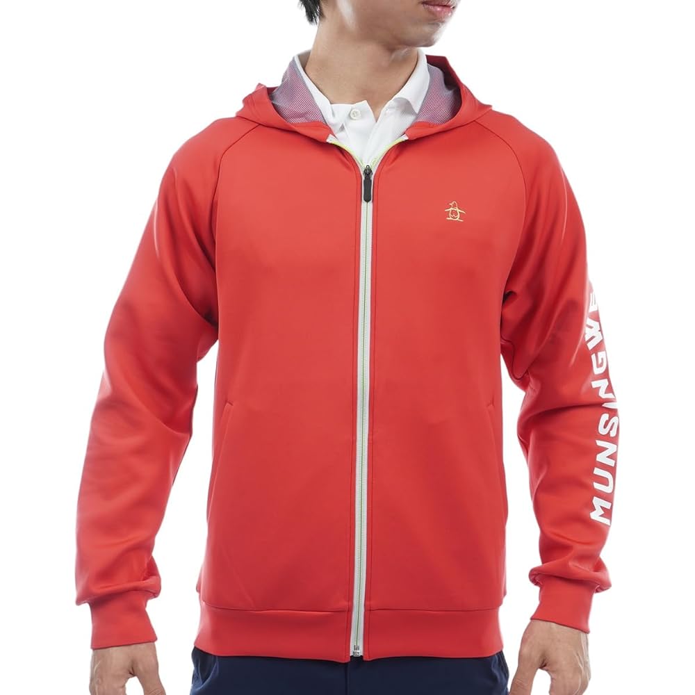 [Munsingwear] Hoodie Hooded Blouson Water Repellent Stretch Cardboard Knit Golf MGMWJL50 Men's