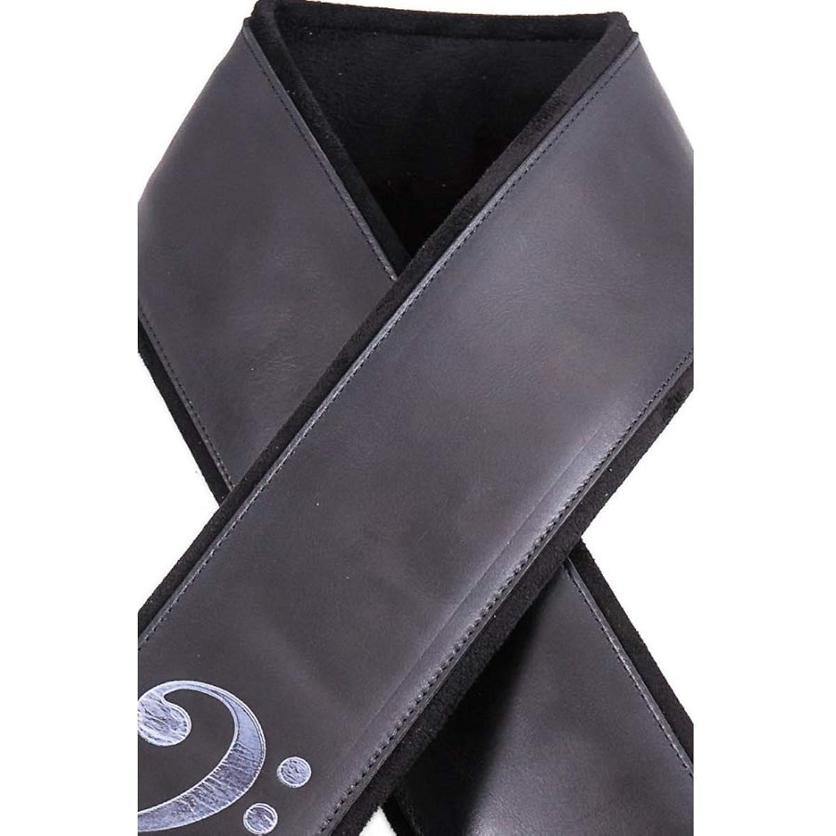 RightOn! STRAPS Guitar/Bass Strap Width 8cm, Length 98~153cm FAKEY Black