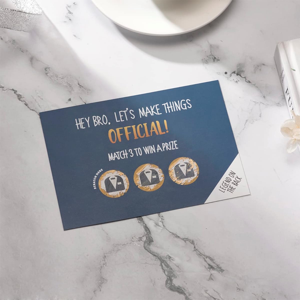 CJ&M Will You be my Groomsman Best man Proposal Wedding Scratch Off Card, Gold Wedding Proposal Funny Card, Wedding Card for Best Man, Best Man Card, Bridal Party Card