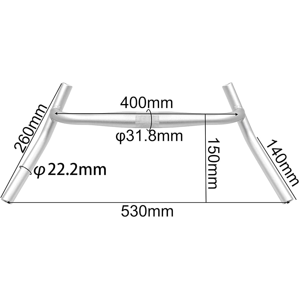 WEERAS Bicycle Handlebar Aluminum Alloy Professional External Swing Angle Handle, Suitable for Touring Bikes, Long Time Riding.