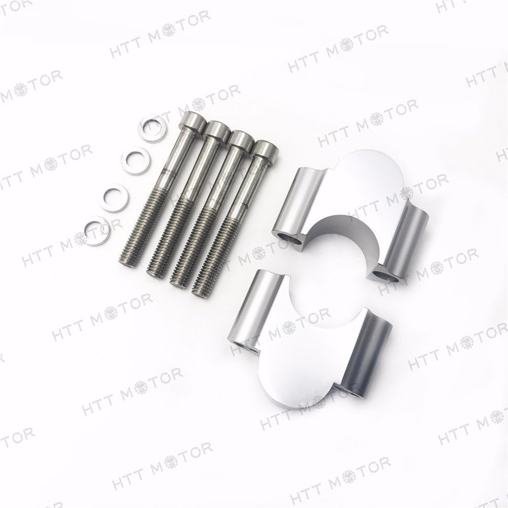 HTTMT H2311 - Silver Tusk Handlebar Riser Kit 1 1/8" Bar 30mm Motorcycle ATV Dirt Bike