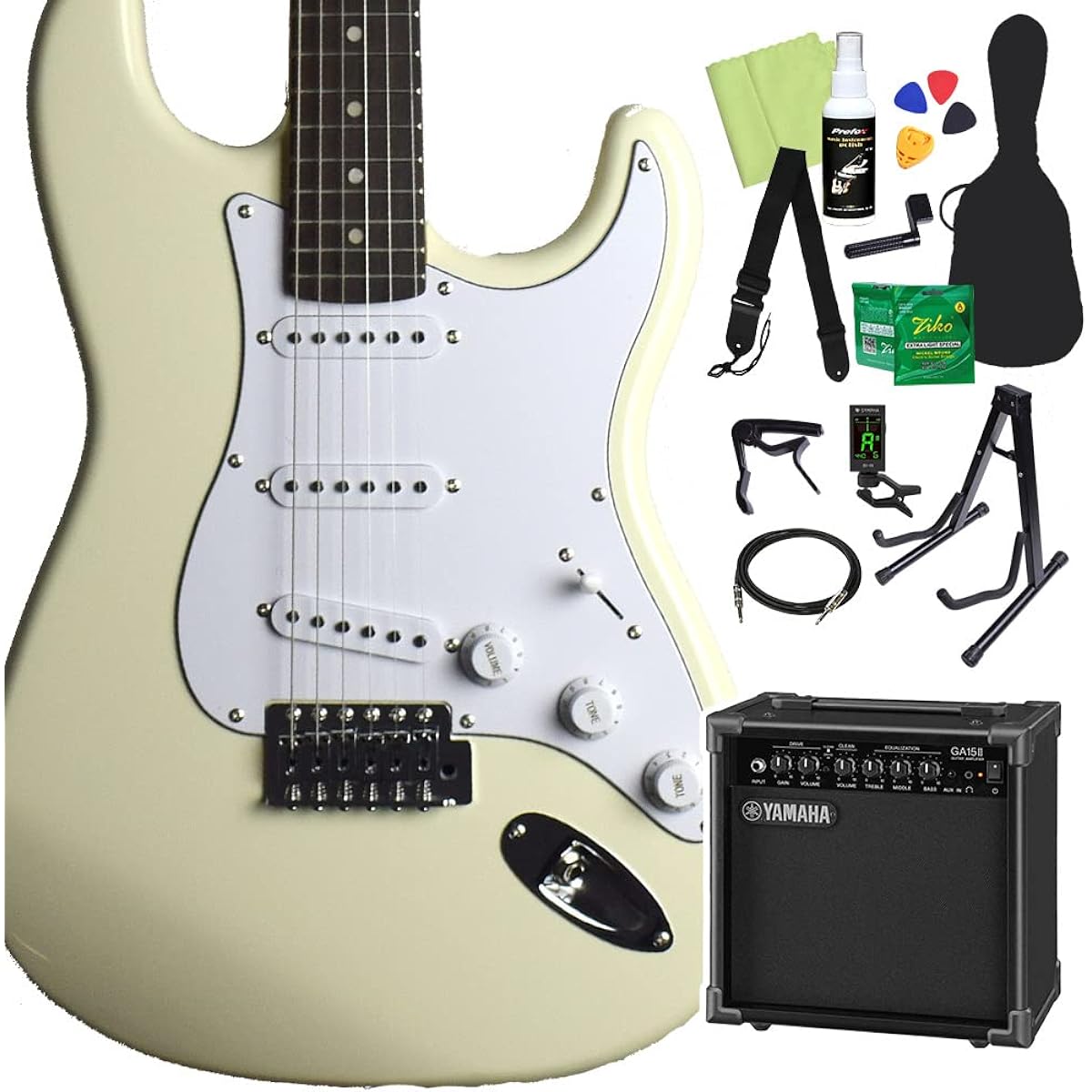 FERNANDES LE-1Z 3S CW/L Electric Guitar Beginner 14-piece Set [Includes GA15II] Fernandes