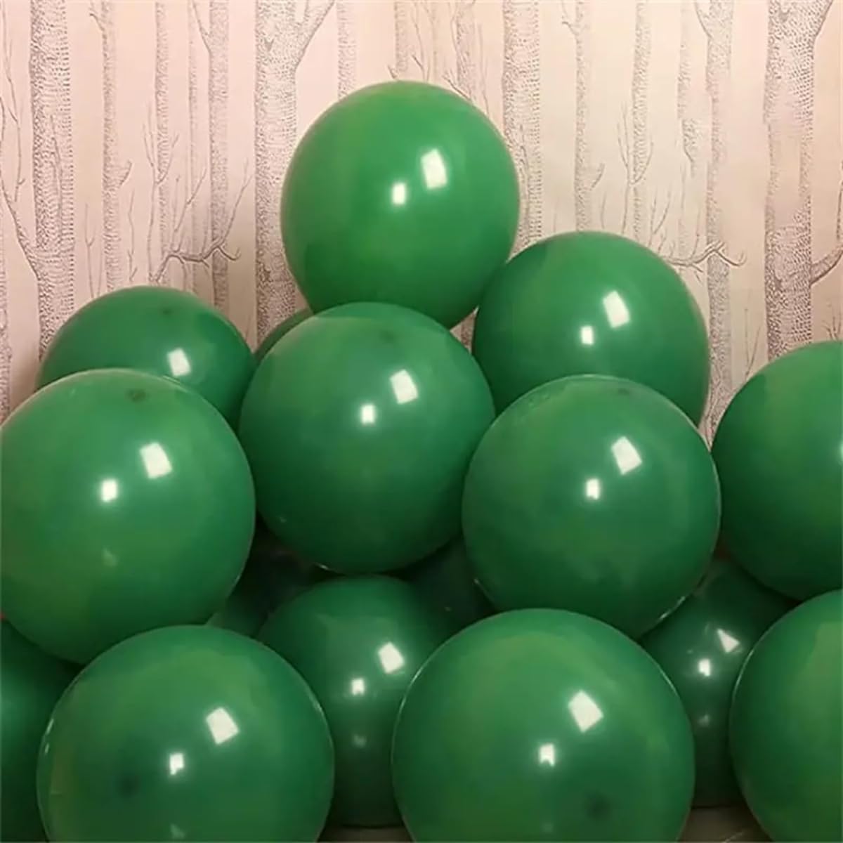 QRabbit Z102 12" Assorted Metallic Balloons (Dark Green, 12")