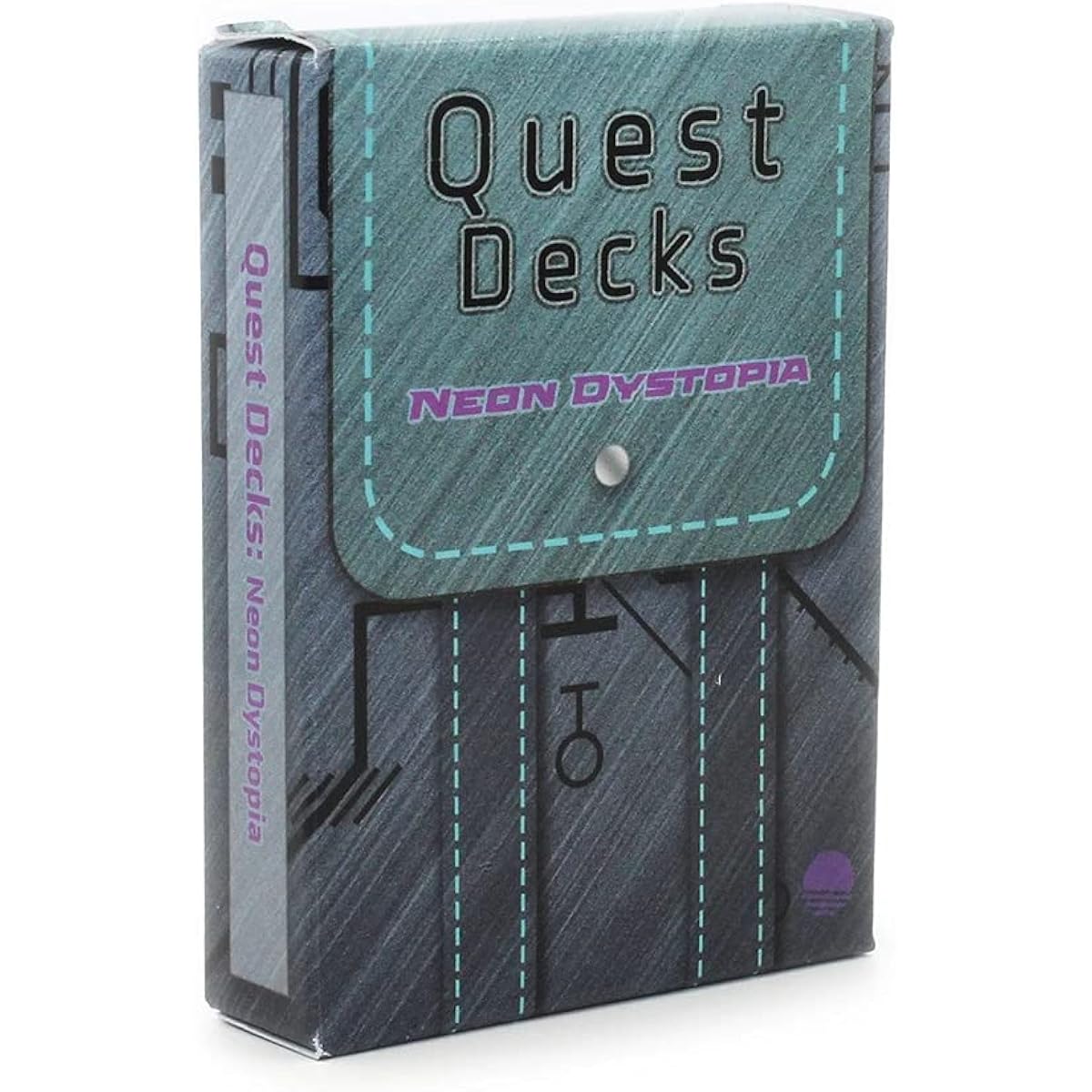 Dice Dungeons Quest Deck Neon Dystopia | Sci-fi Cyberpunk Role Playing Open Ended Quest Prompt Card