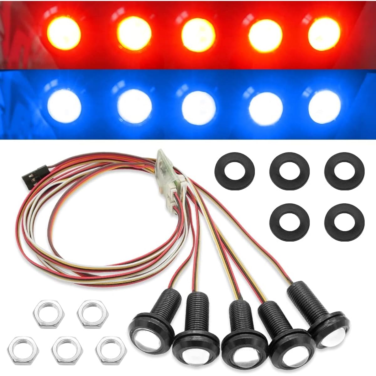 OGRC Light Kit 10 Modes for Traxxas 1/10 Slash 2WD/ RC Truck (Compatible with New Models)