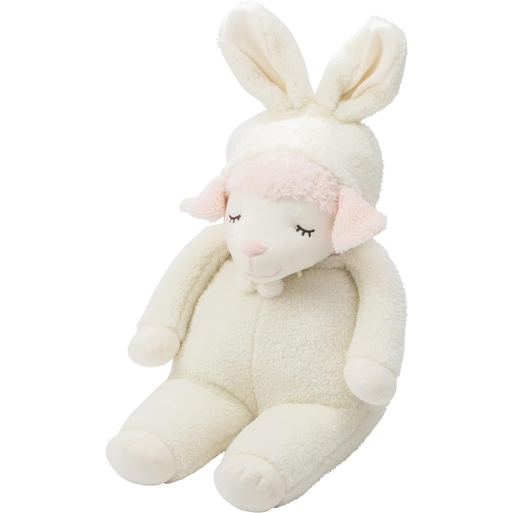 Ribuhaato Body Pillow Sheep Maple Animal Food Maple Beige BIG Size (Total Length Approx. 90cm) Cute Fluffy 97001-13
