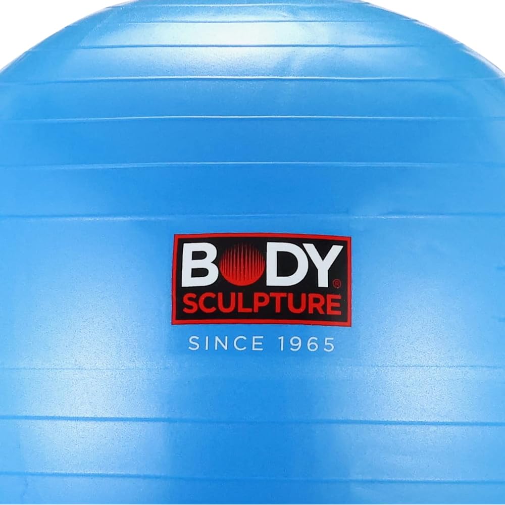 BODY SCULPTURE Balance Ball [55-65cm] Anti-Burst Gym Ball with Air Pump
