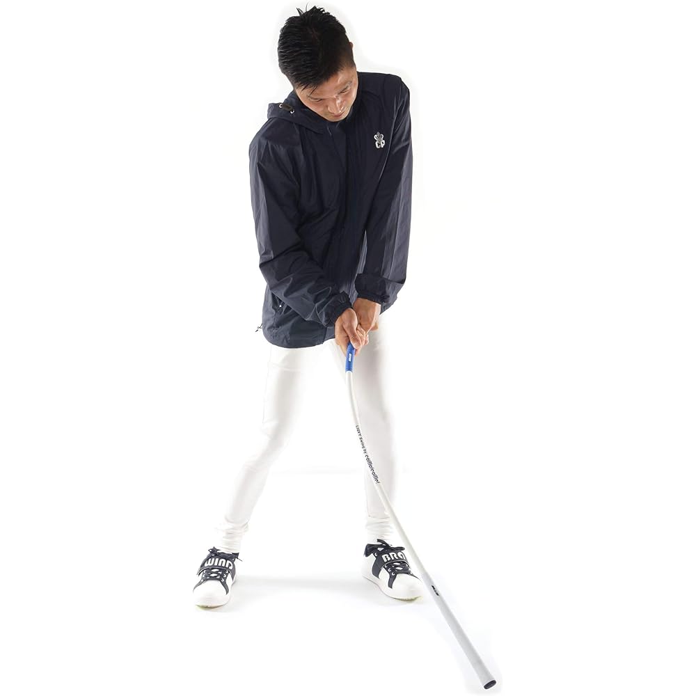 Komokome 2-way Golf Swing Practice Equipment, Live Swing, Flexible Shaft, Increases Flying Distance, Increases Head Speed, Practice Swing, Made in Japan (White (Pliable))