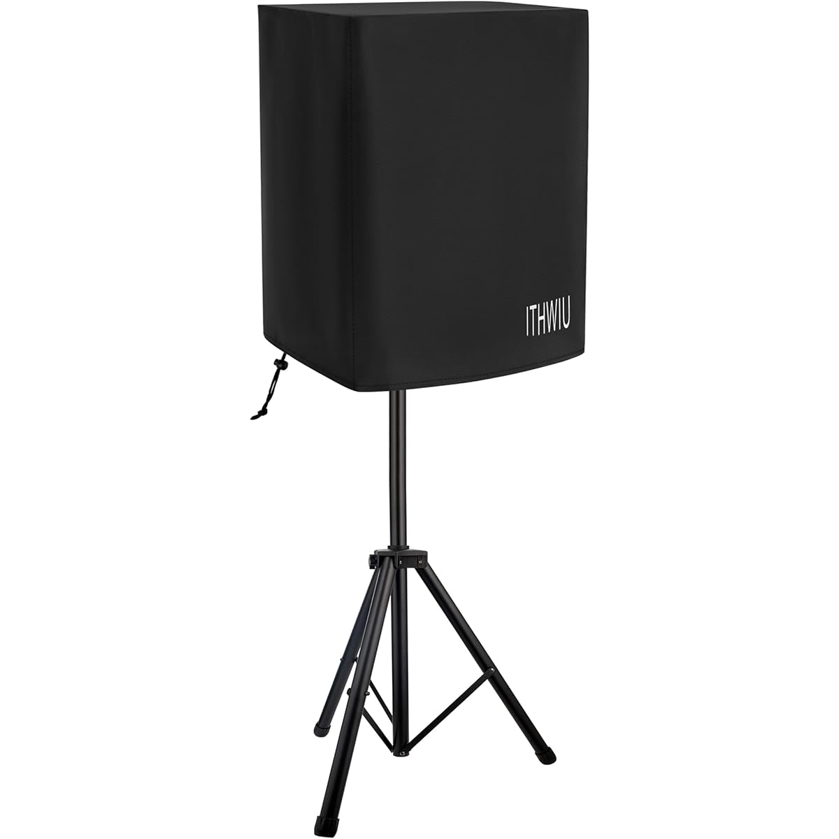ITHWIU 15" PA/DJ Lightweight Power Speaker Cover for Stand Mount Speakers - Tear Proof, UV Resistant, Waterproof with Adjustable Drawstring, Black