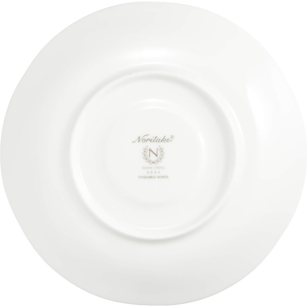 Noritake Cup & Saucer (Pair Set) (For Coffee Tea) 220cc Ensemble White Microwave Safe Dishwasher Safe 2 Bone China P59387A/9640