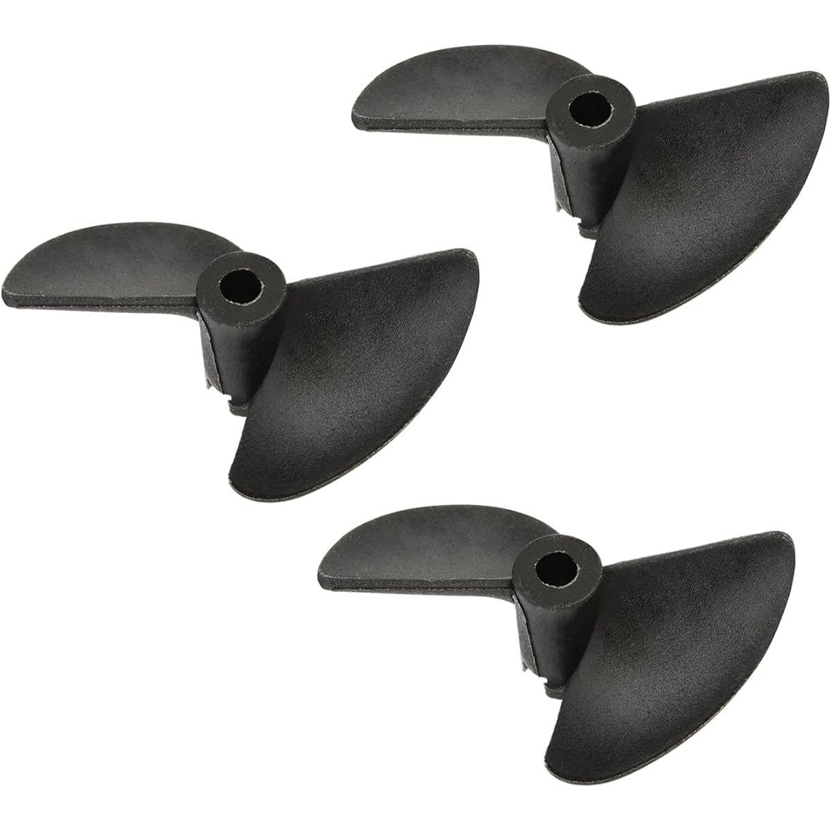 Bettomshin 3 Pieces 2 Blade Propeller Ship Model RC Boat Propeller Model Black Plastic Positive Paddle 35mm 40mm Diameter Pitch 3.17mm Hole Diameter