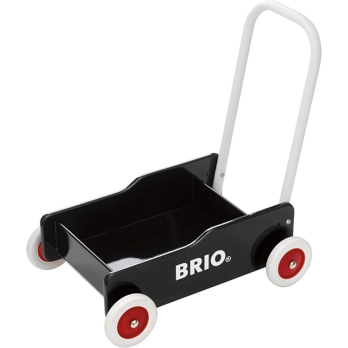 BRIO Wheelbarrow, Black, Target Ages 9 Months~ (Katakata Wagon Toy, Wooden Toy, Educational Toy, Walking Practice) 31351 & Tsumiki 50 Pieces 30113 [Set Purchase]