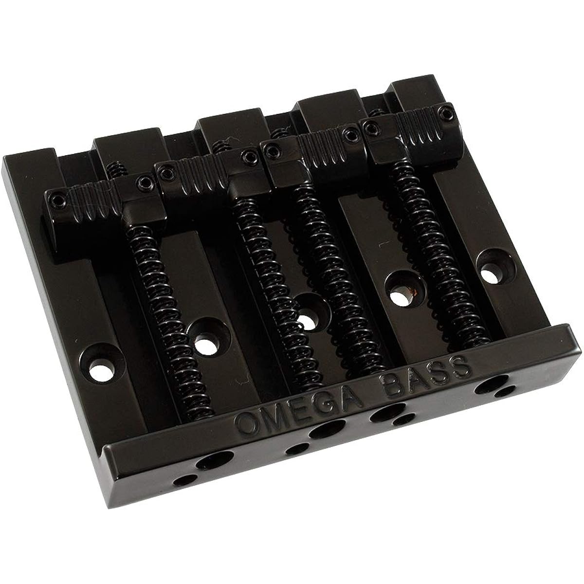 ALLPARTS All Parts Bass Bridge BB-3351-003 Grooved Omega Bass Bridge Black