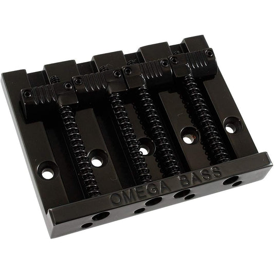 ALLPARTS All Parts Bass Bridge BB-3351-003 Grooved Omega Bass Bridge Black