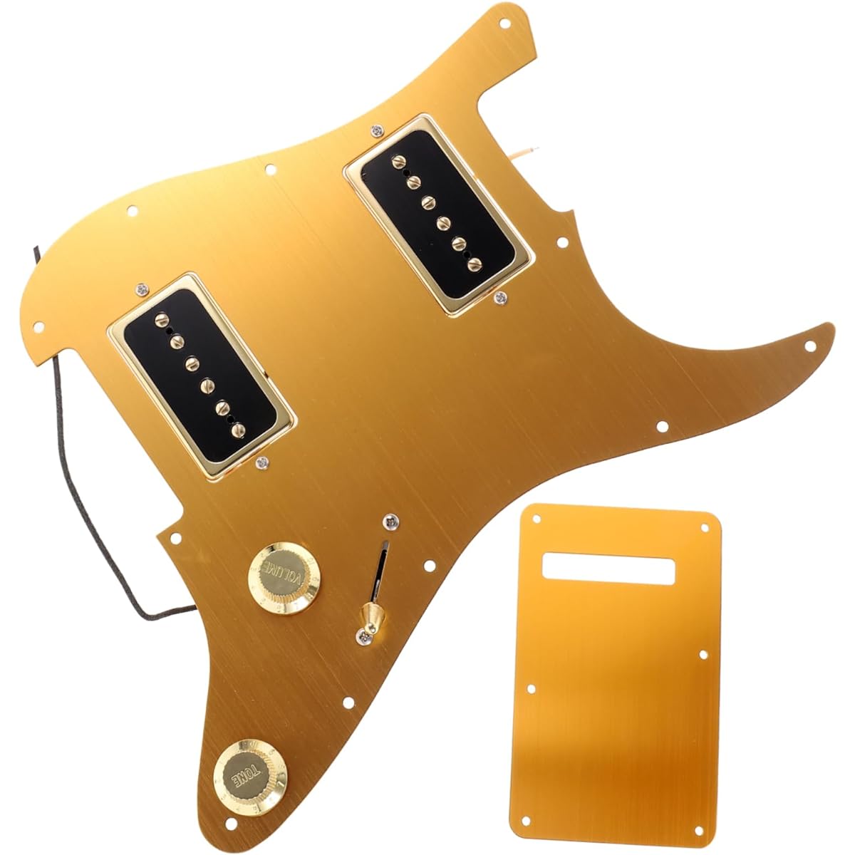SWOOMEY Guitar Parts Guitar Parts Gold Pickguard Guitar Pickguard Gold Pickup Guitar Pickguard Dual Pickup Guard Plate Wiring Select