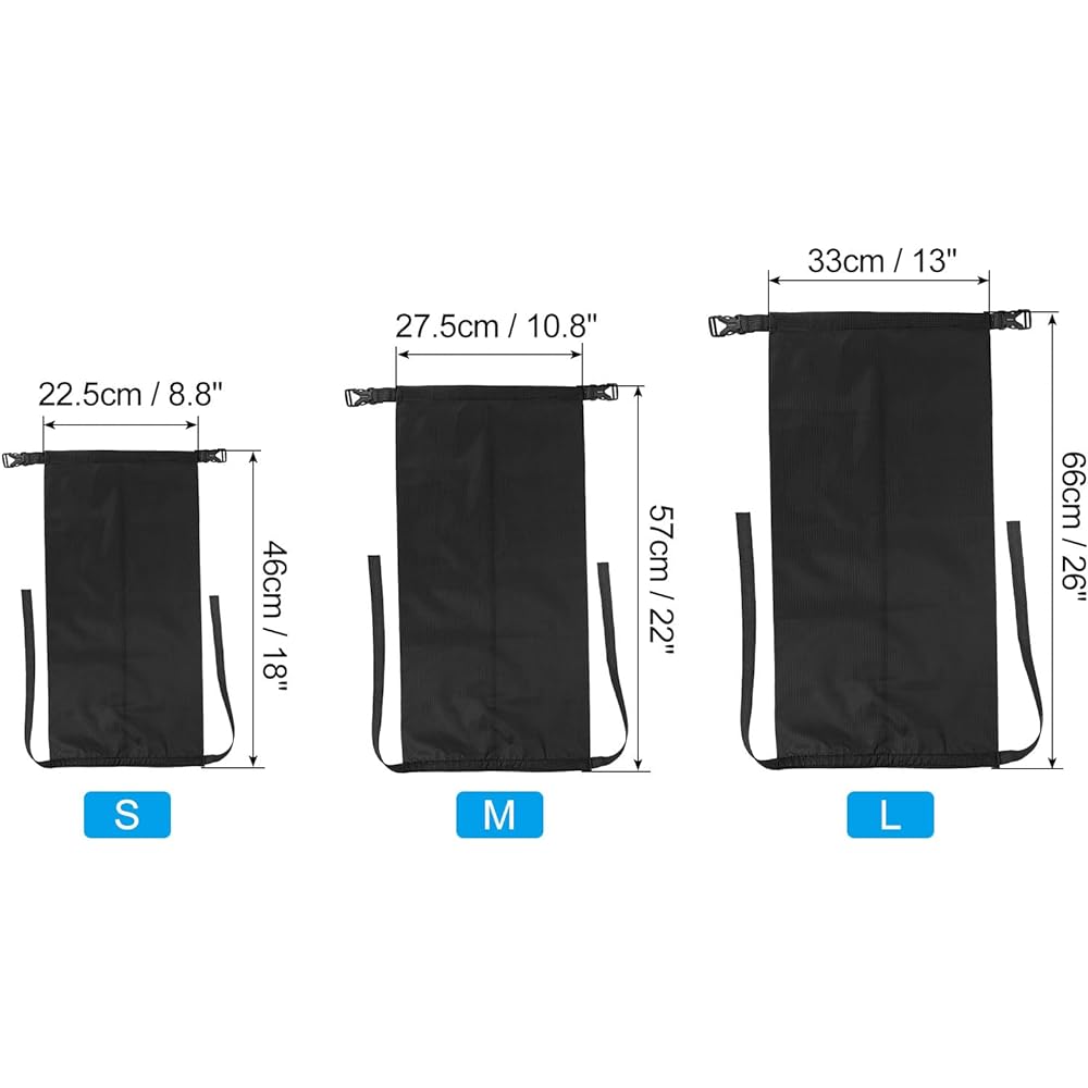 PATIKIL CCTV01 Compression Storage Bag S/M/L Size Set of 3 Waterproof Sleeping Bag Storage Bag Backpacking Camping Portable Compression Bag Black