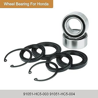 Wheel Bearing Honda TRX350 2000-2006 / TRX400 2004-2007 Replacement # 91051-HC5-003 2 pcs Dust Seal (40X58X9) 2 pcs Oil Seal (38X50X7) 2 pcs Circlip (50mm) 2 pcs S.S.