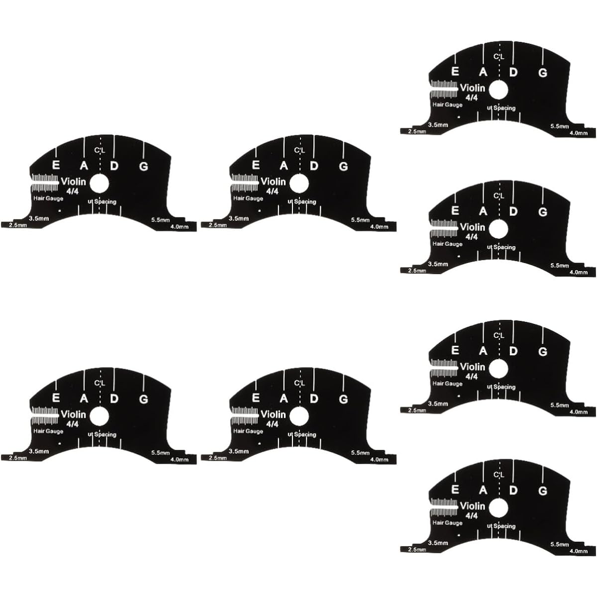 Vaguelly 8pcs Violin Cord Violin Bass Bridge Multi Tool Maple Violin Bridge Violin Bridge Tool Metal Violin Mute Violin Bridge Acrylic