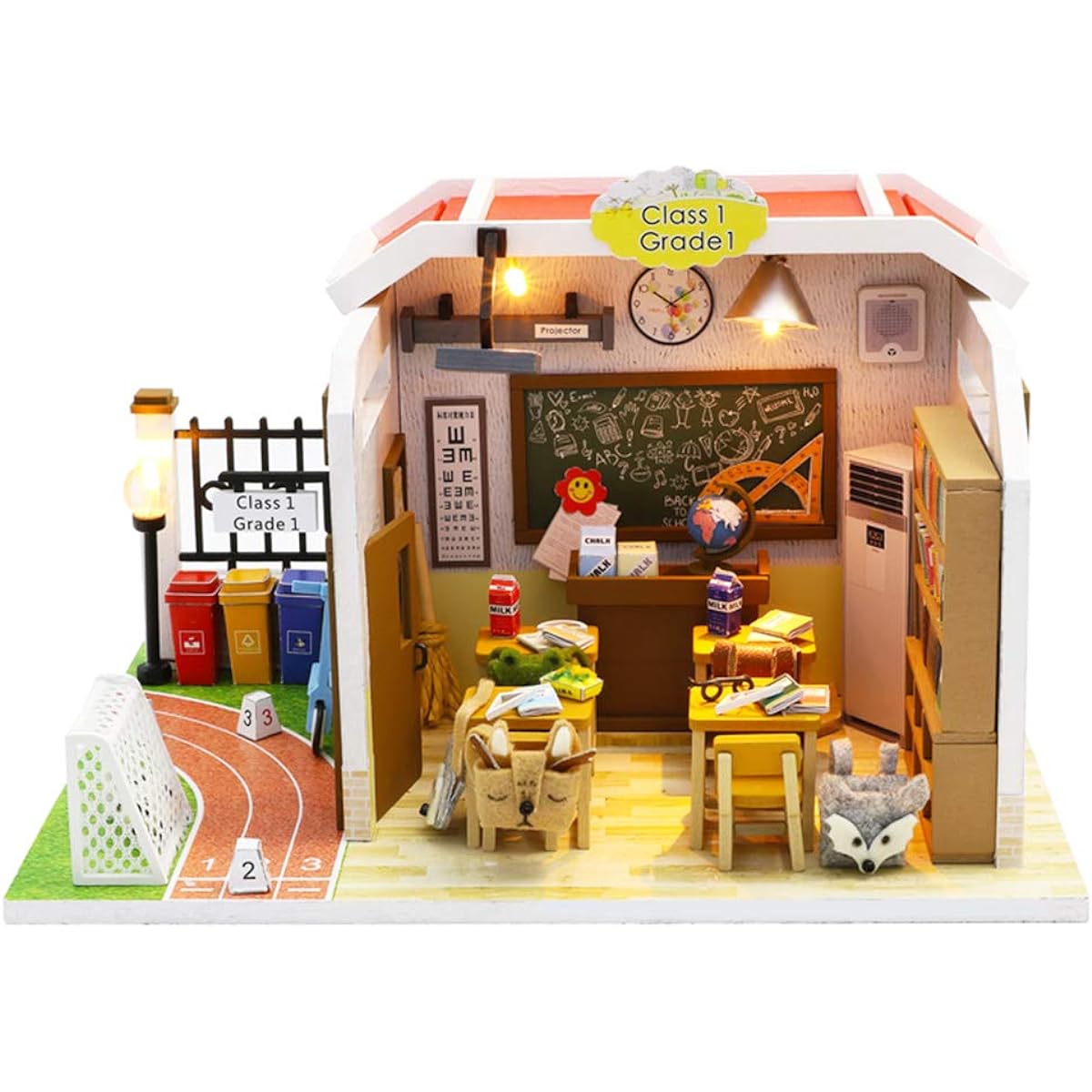 SPILAY Dollhouse Miniature with Furniture DIY Dollhouse Kit Mini Home Model Plus Dust Cover & Music Box 1:24 Scale 3D Puzzle Creative Dollhouse Toys Gifts for Kids (Same Classmate)