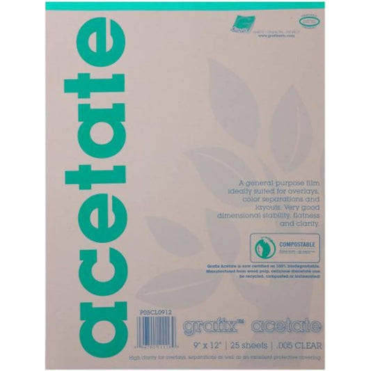 Alvin 5CL1114 11" x 14" Clear Acetate